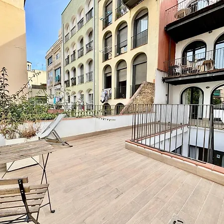 Piso Con Dos Con Camas Dobles Y Terrazas En El Poblenou
